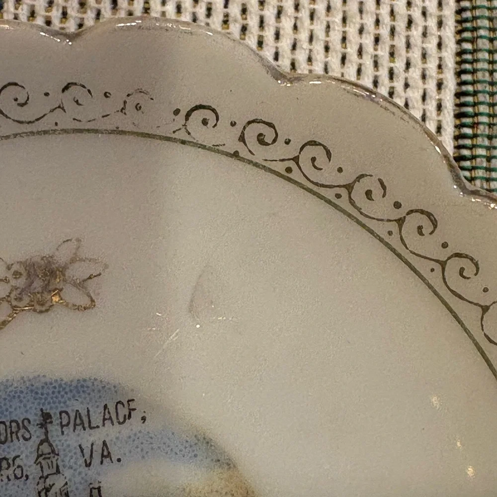Williamsburg Va. Governor's Palace Mini Plate/Saucer occupied Japan VNTG